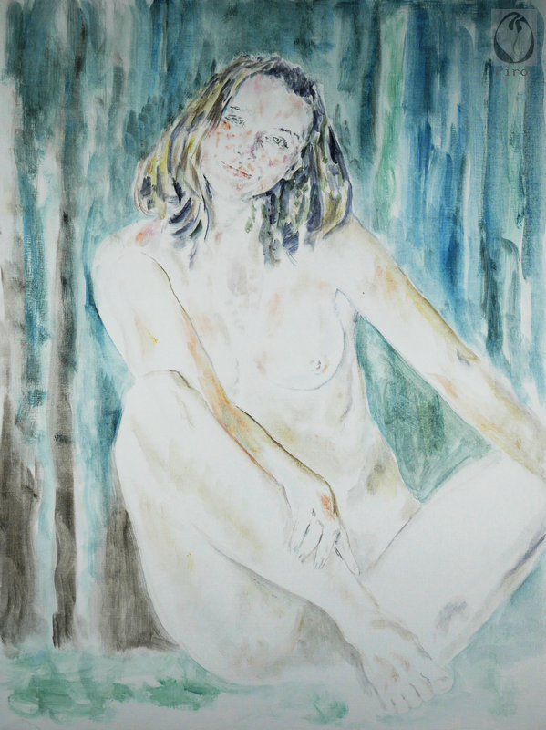 oil on paper - olio su carta di Piro